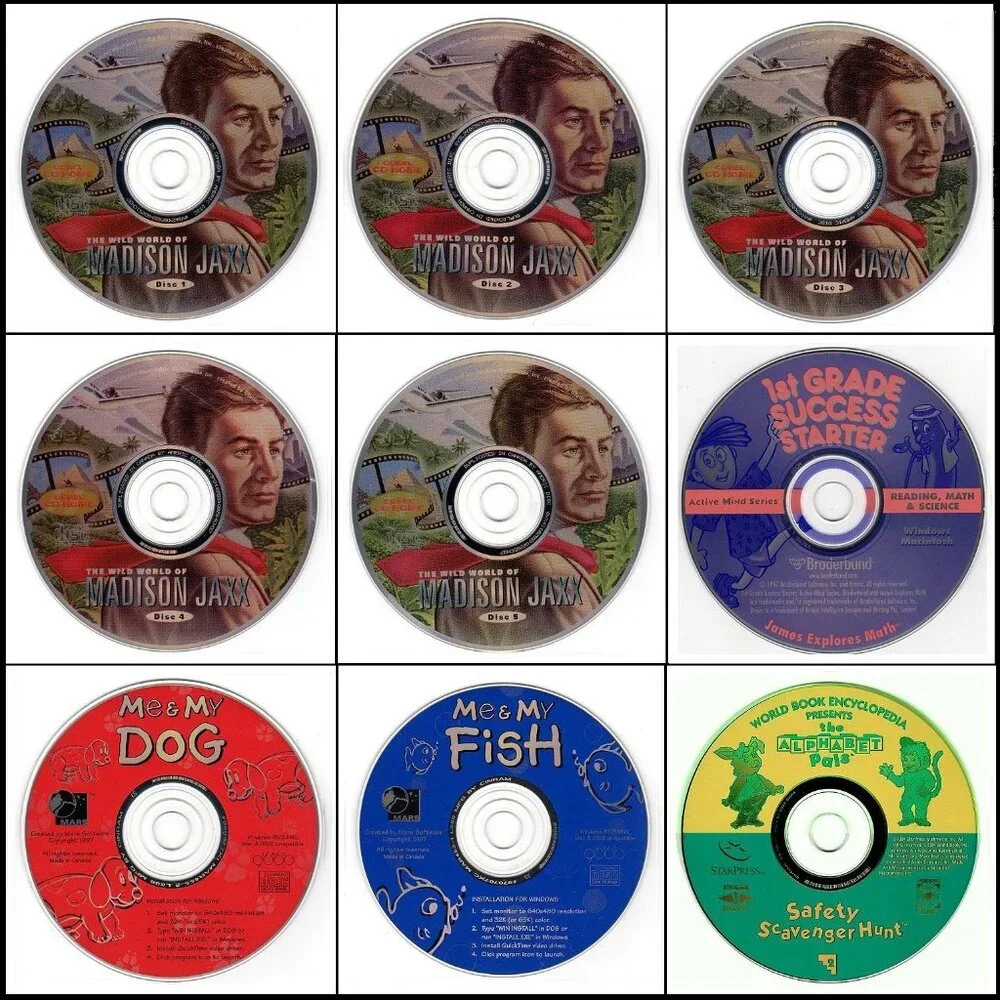 9CD Vintage KIDS LOT #7 (1996-1997) NEW or LIKE NEW in sleeves as pictured!